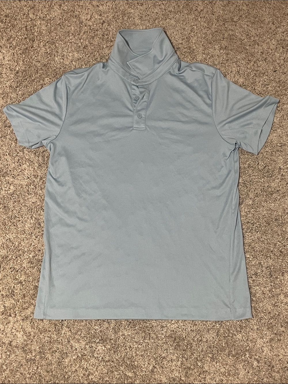 Men’s Medium Tek Gear Wicking Light Blue Dress Polo